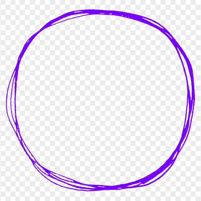 Doodle Pencil Sketch Drawing Purple Circle FREE PNG