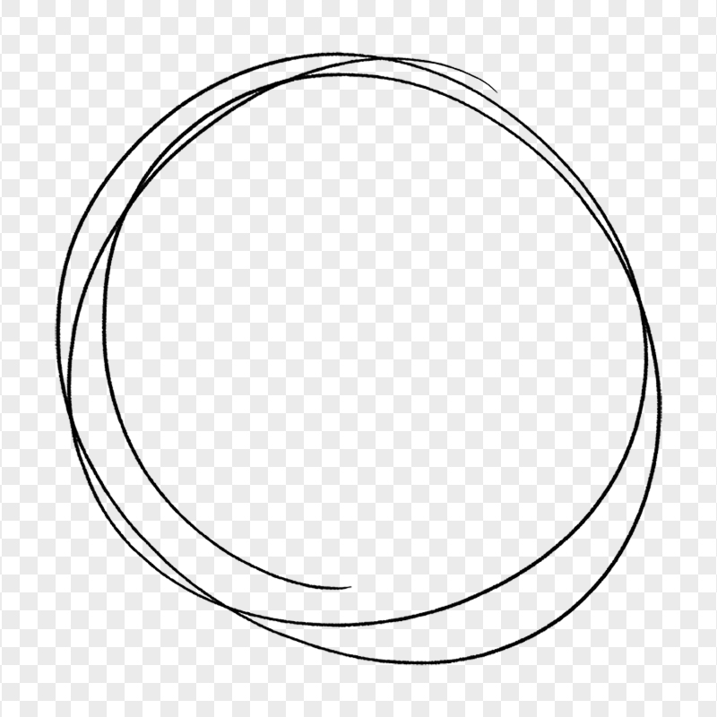 Doodle Sketch Lines Black Circle HD PNG