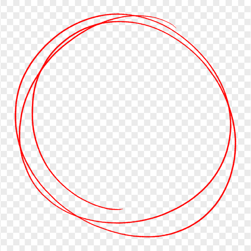 Doodle Sketch Lines Red Circle Transparent PNG