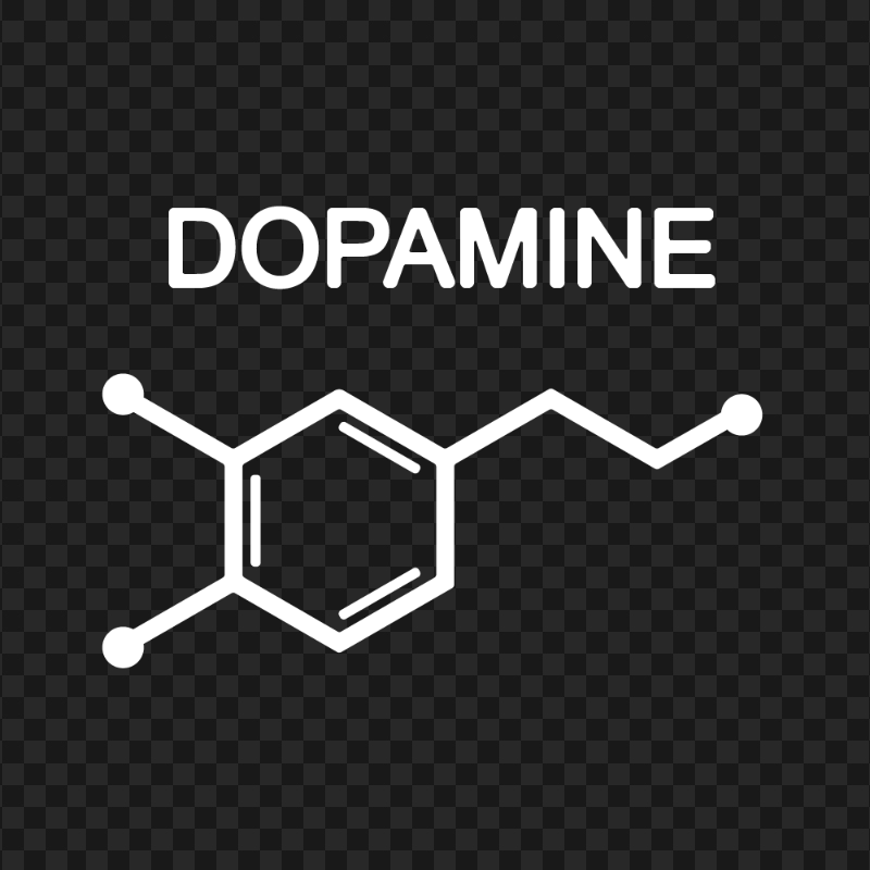 Dopamine Molecule White Icon Sign Symbol HD PNG