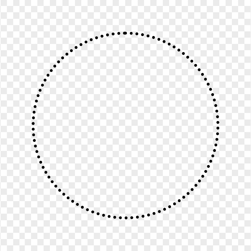 Dotted Black Circle HD Transparent Background