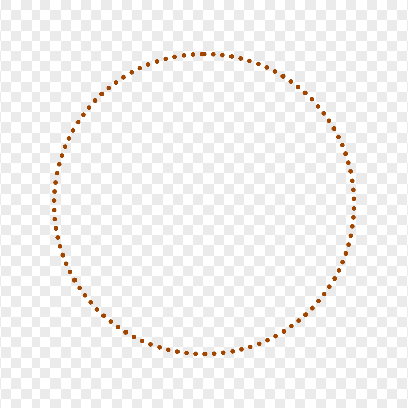 Dotted Brown Circle Transparent Background