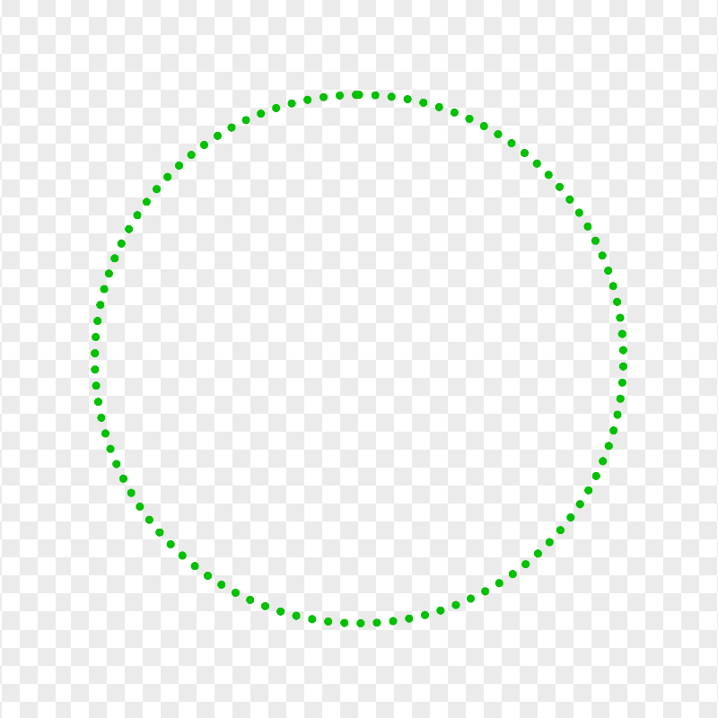 Dotted Green Circle Transparent Background
