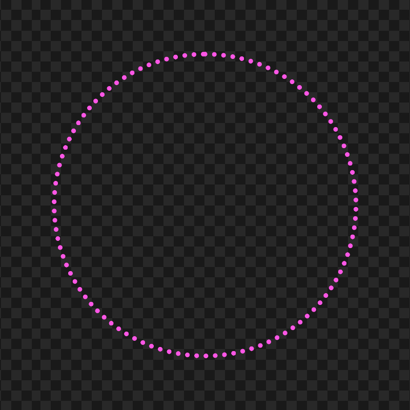 Dotted Pink Circle HD PNG