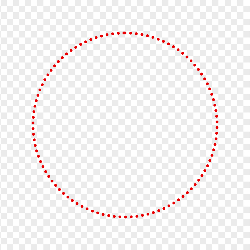 Dotted Red Circle PNG Image