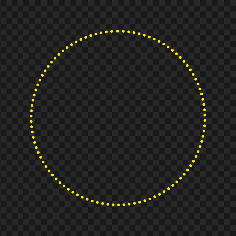 Dotted Yellow Circle PNG IMG