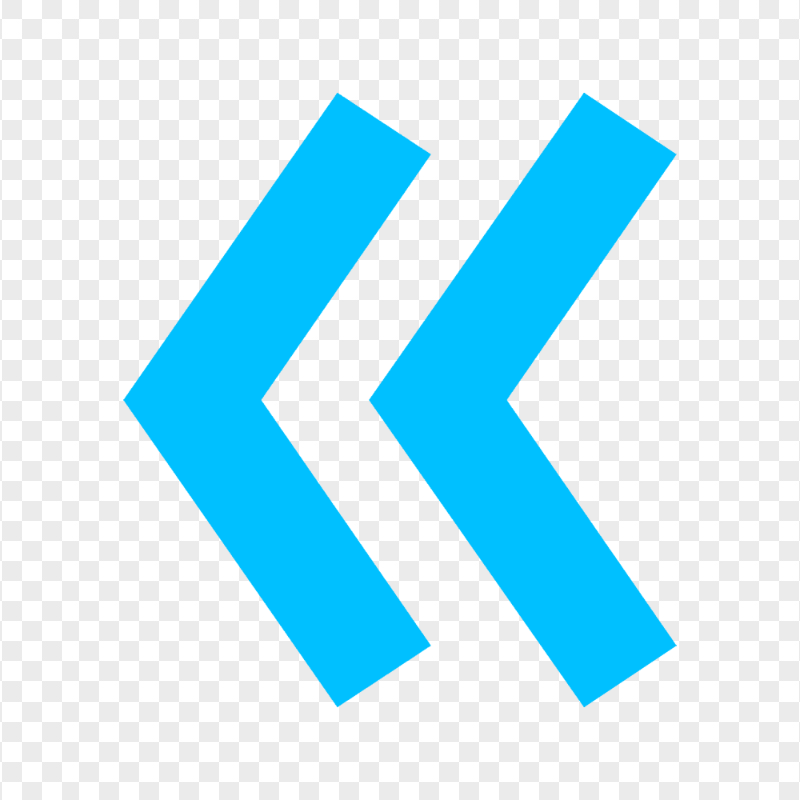 Double Blue Arrowhead Icon PNG Image