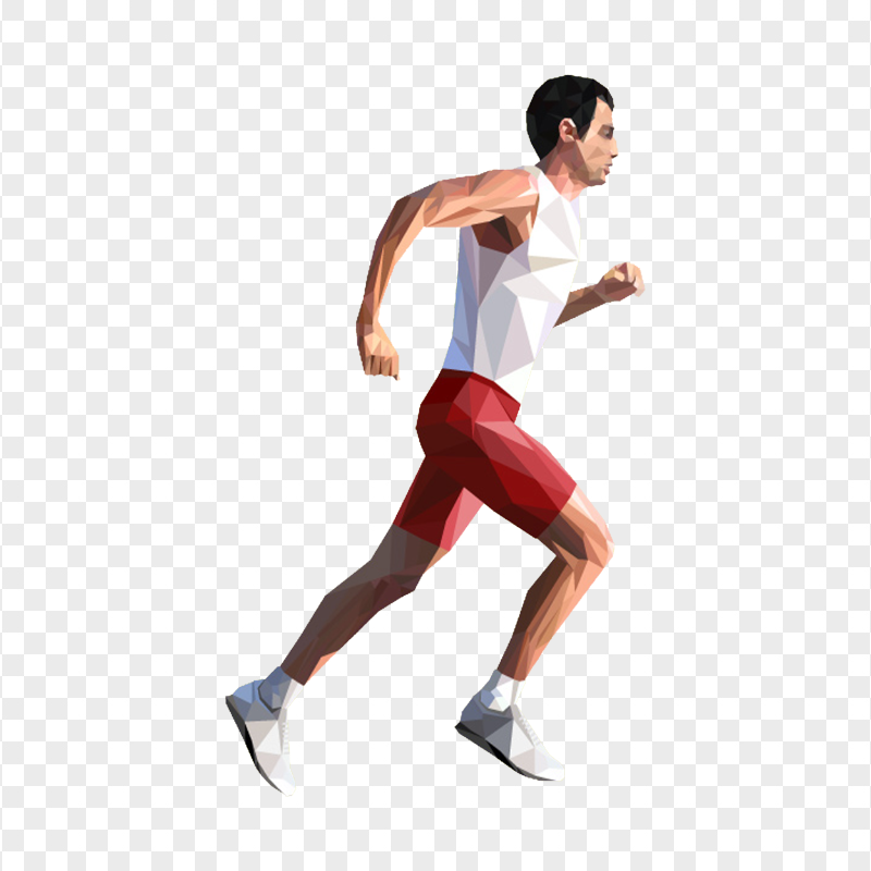 Download Abstract Art Running Man PNG