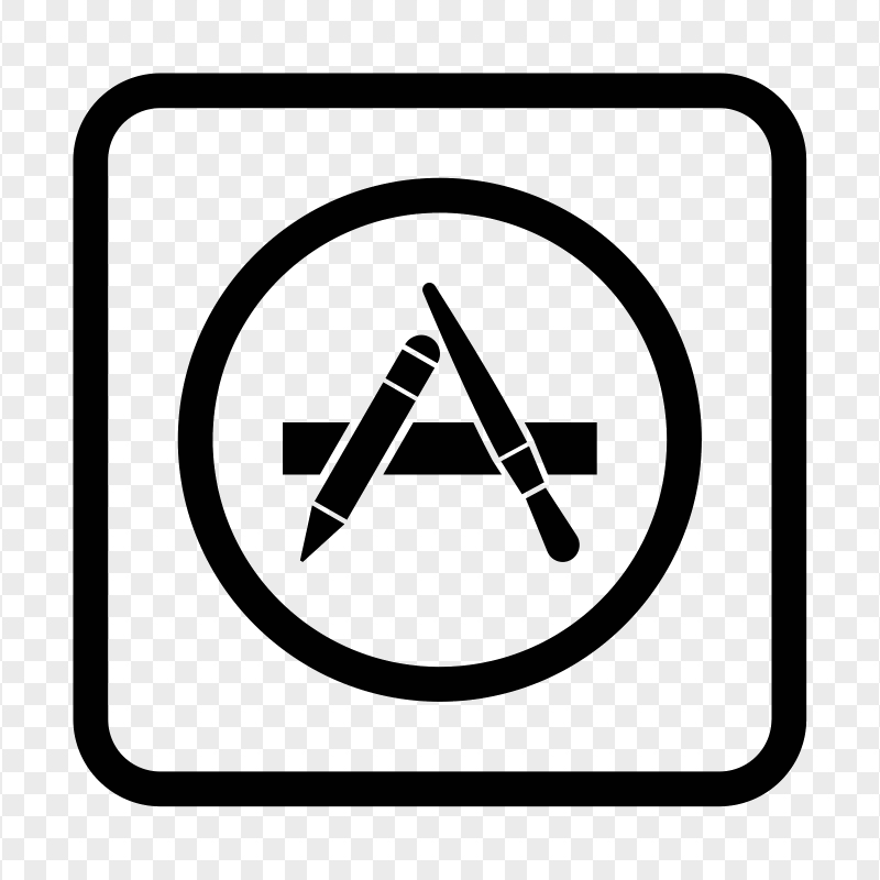 Download Black Apple App Store Icon PNG