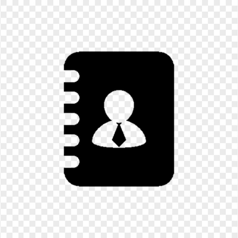 Download Black Contacts Address Book Icon PNG