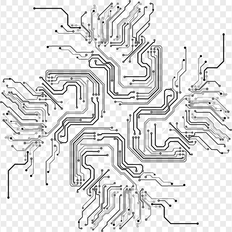 Download Black Motherboard Circuit Lines PNG