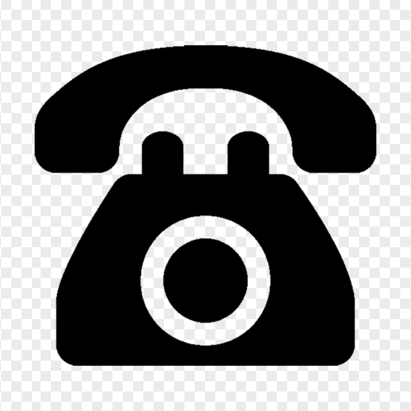 Download Black Old Telephone Phone Icon PNG