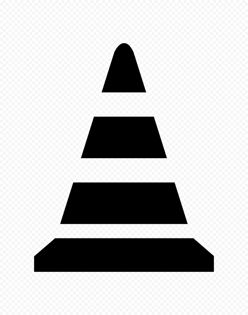 Download Black Traffic, Sport Cone Icon PNG