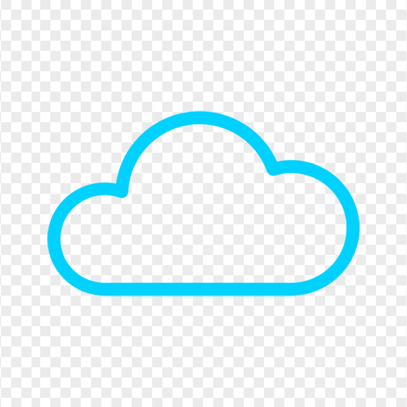 Download Blue Outline Cloud Icon PNG