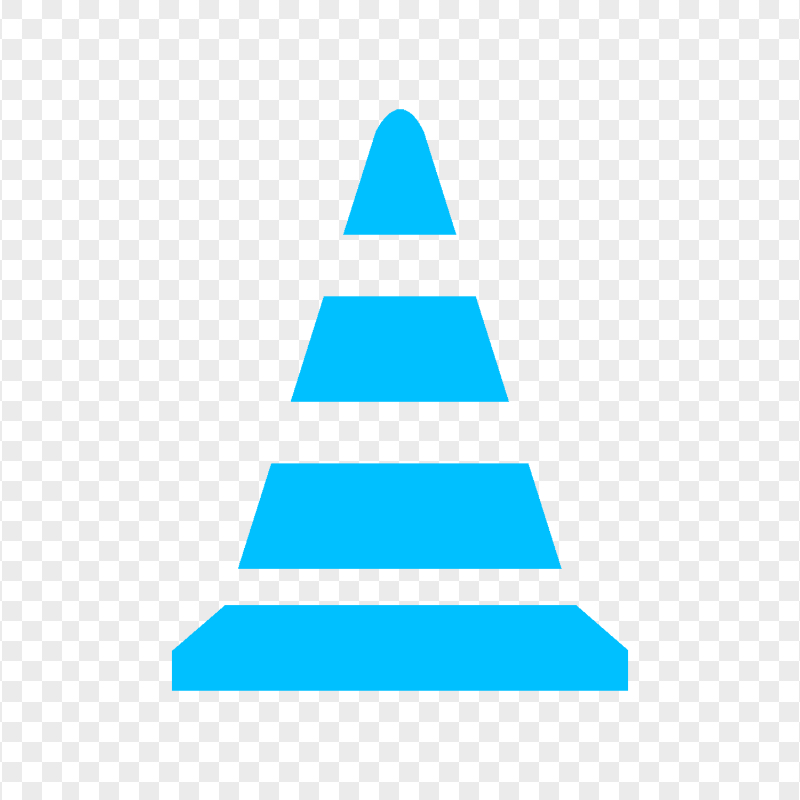 Download Blue Traffic, Sport Cone Icon PNG