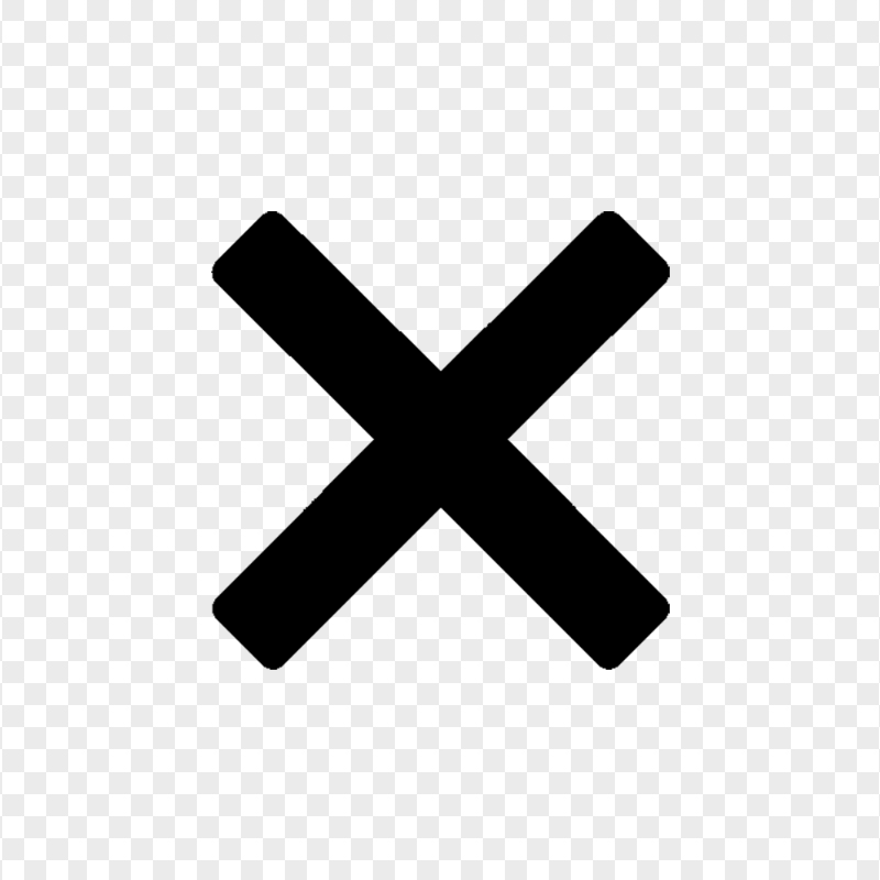 Download Close X Logo Black Icon PNG