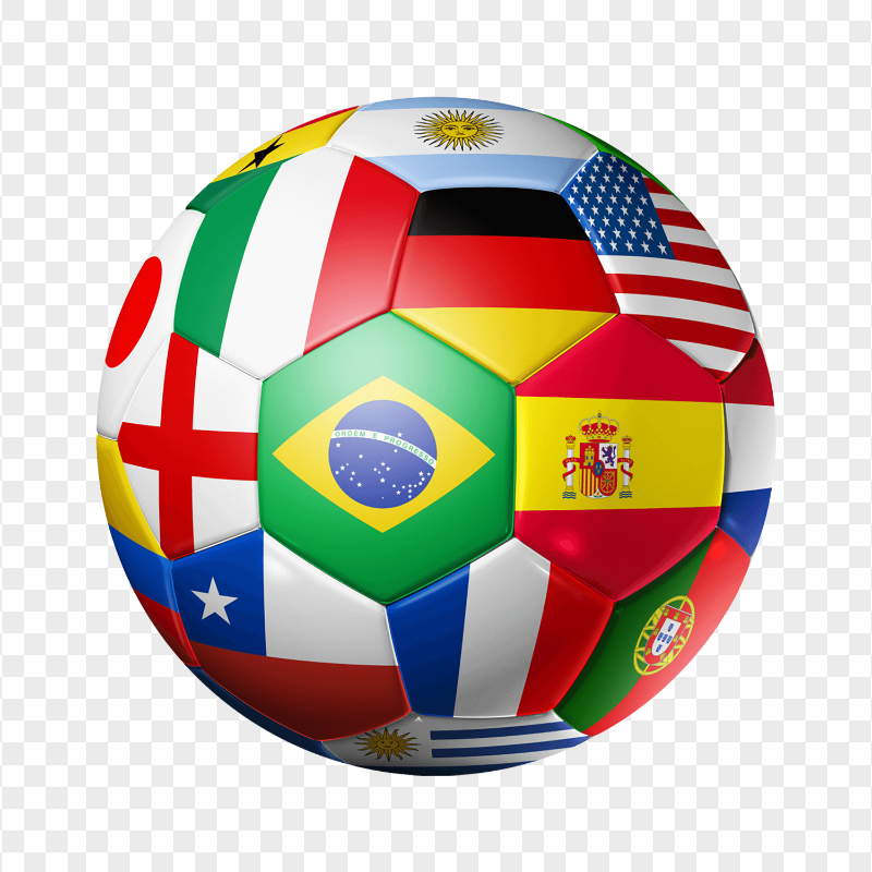 Download Countries Flags On Football Ball PNG