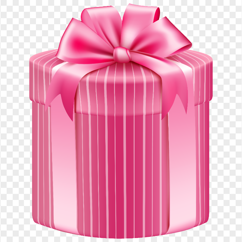 Download Cute Pink Gift Box Illustration PNG