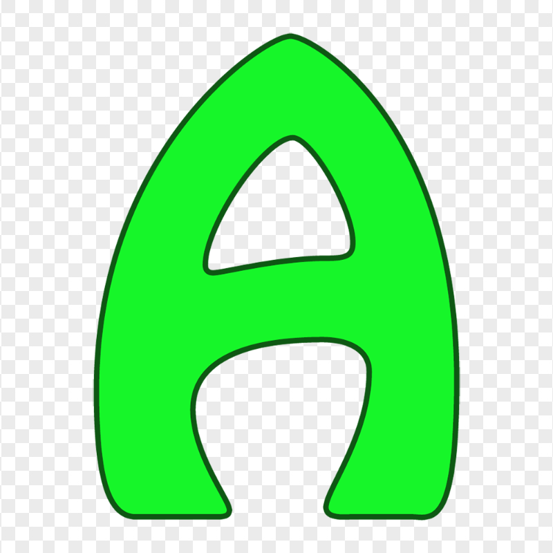 Download Flat Green A Letter Text Alphabet PNG