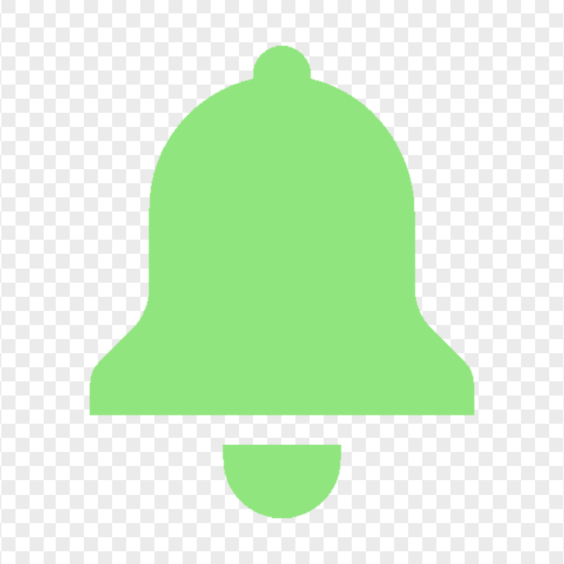 Download Flat Green Notification Bell Icon PNG