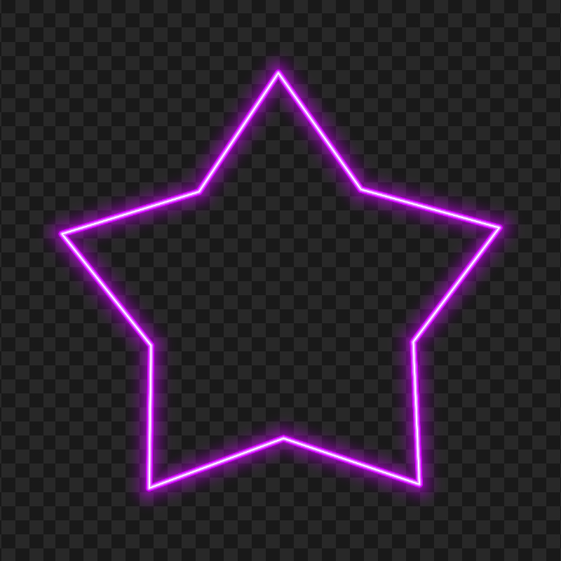 Download Glowing Neon Purple Star PNG