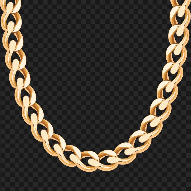 Download Gold Chain Illustration PNG