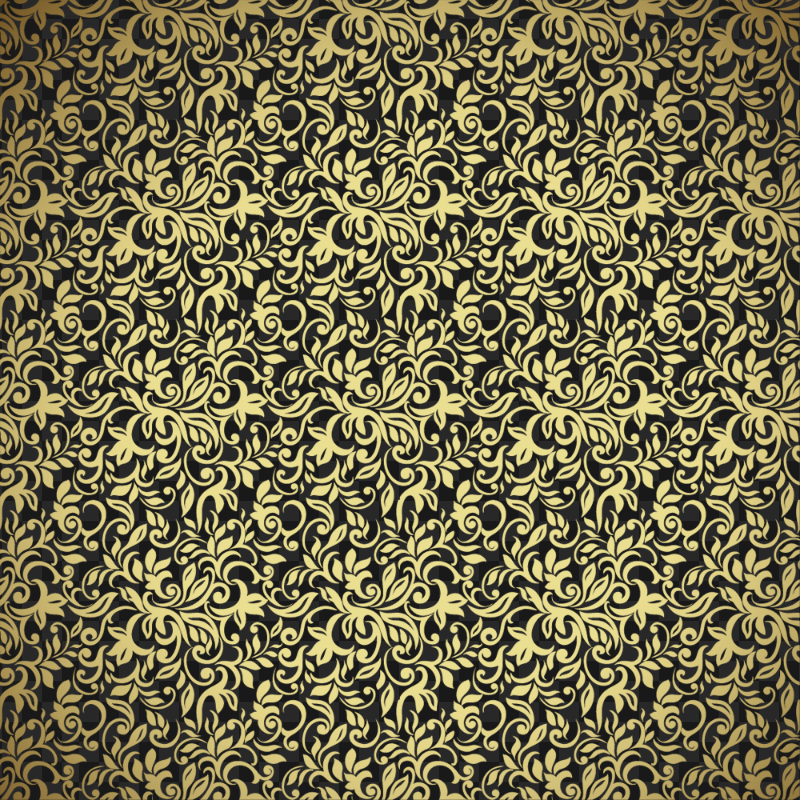 Download Gold Floral Pattern PNG