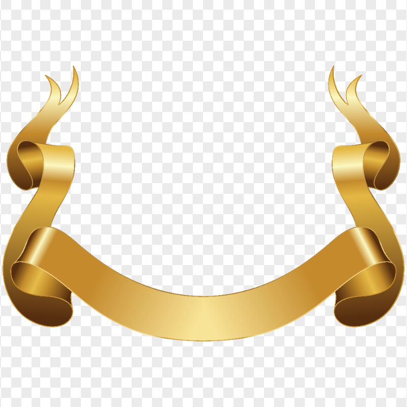 Download Gold Graphic Banner Ribbon PNG