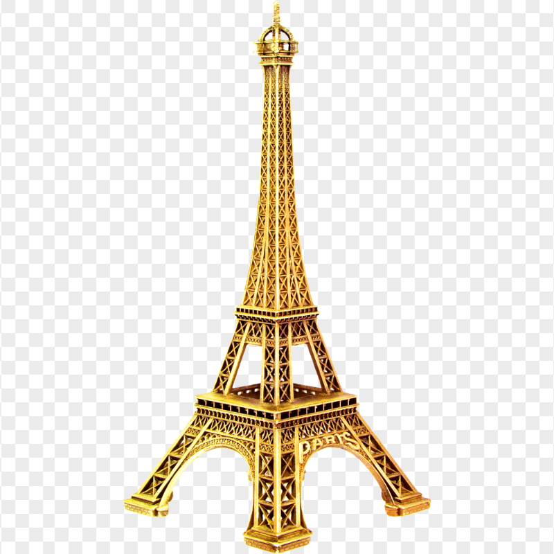 Download Gold Metal Eiffel Tower PNG