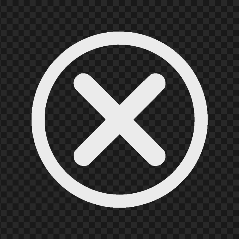 Download Gray Round Close X Logo Icon PNG