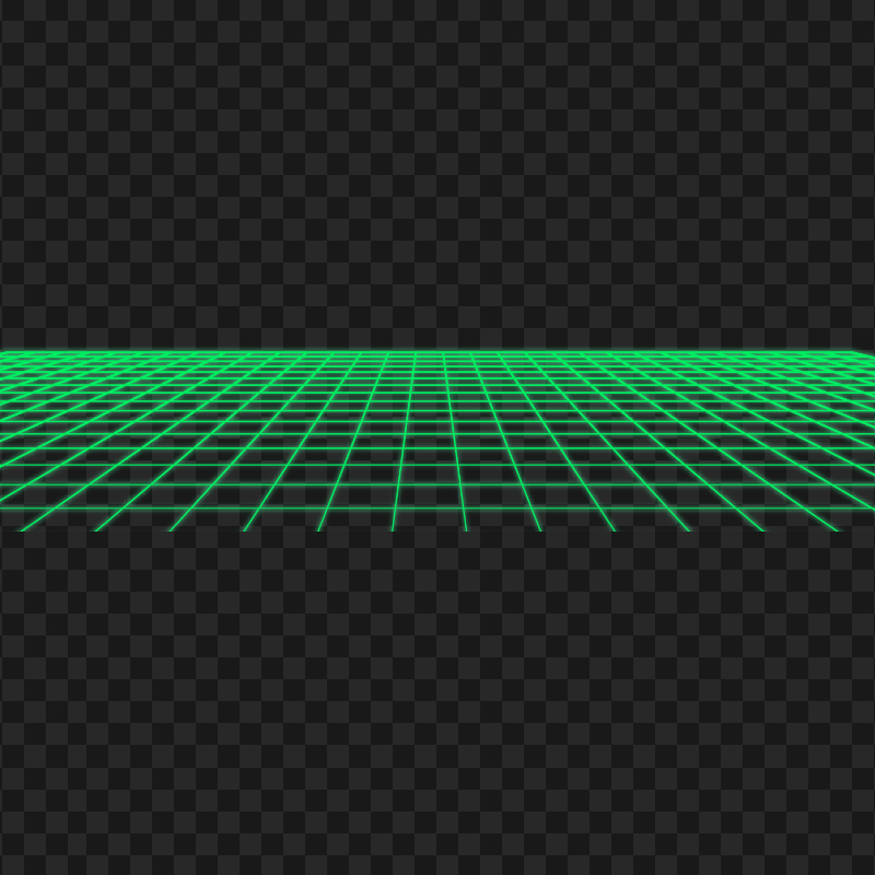 Download Green Neon Grid 80s PNG