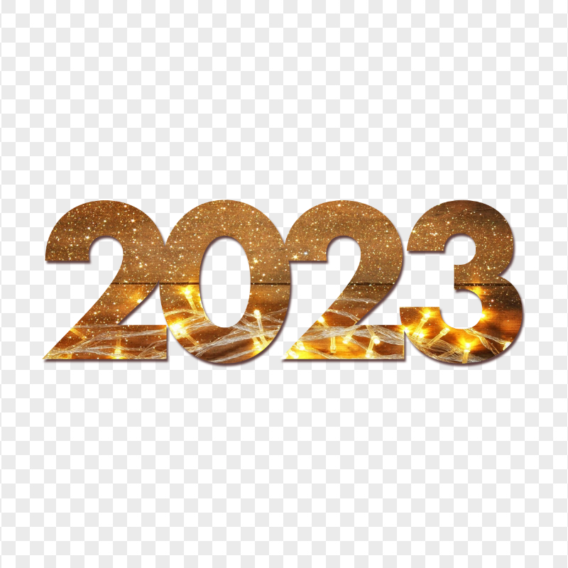 Download HD 2023 Text With Christmas Light PNG