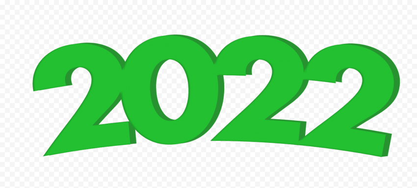 Download HD 3D Green 2022 Text PNG