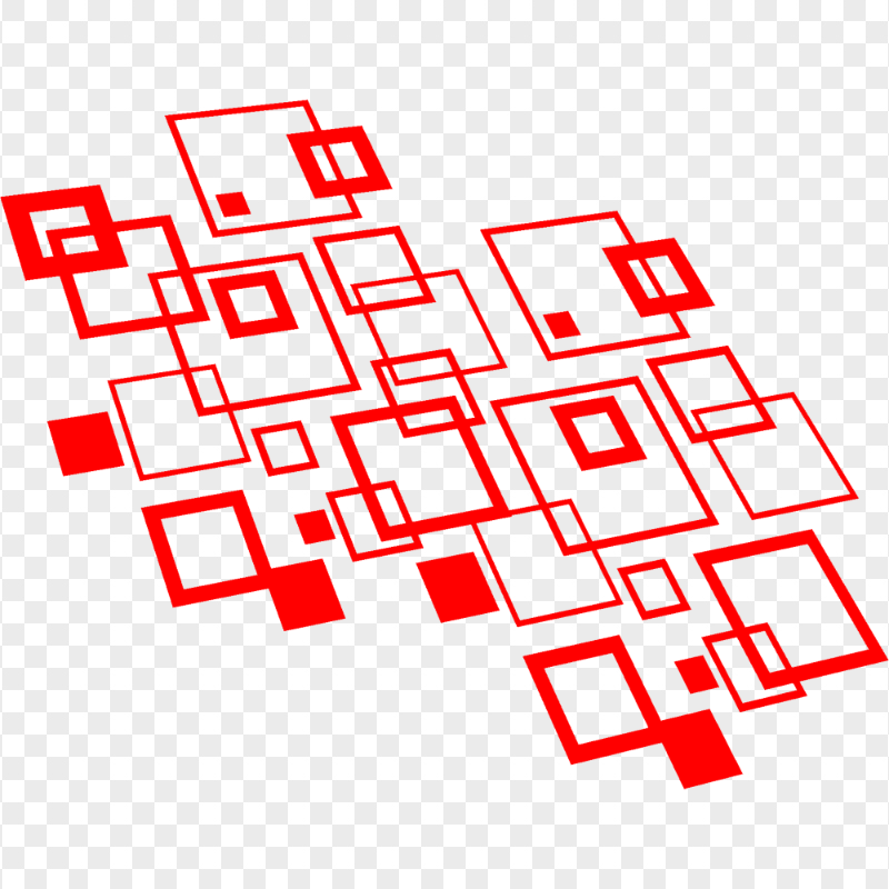 Download HD Abstract Squares Red Geometric PNG