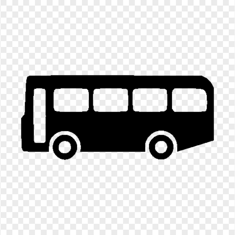 Download HD Autobus Autocar Side View Black Icon PNG