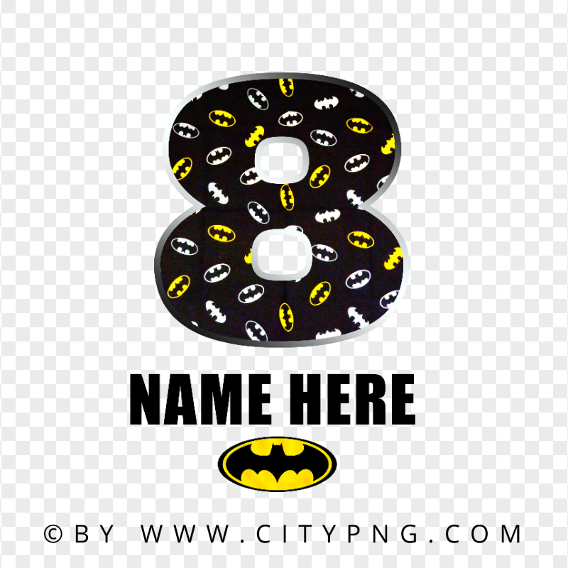 Download HD Batman Number 8 PNG