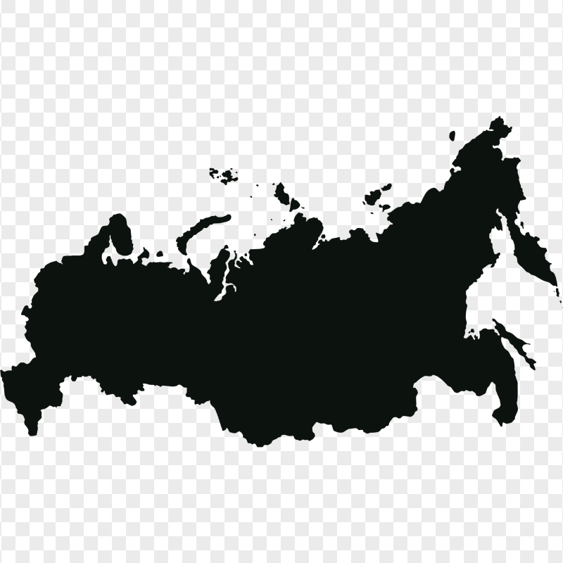Download HD Black Russia Map PNG