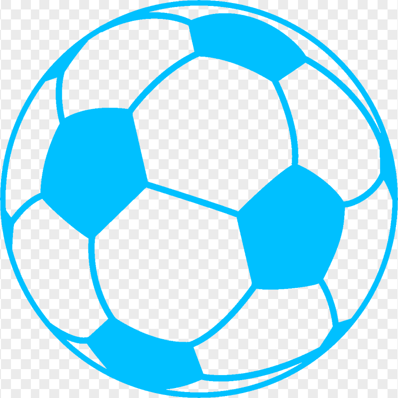 Download HD Blue Football Outline Ball Icon PNG