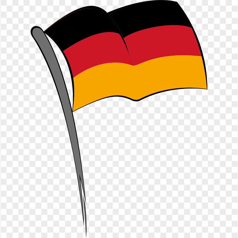 Download HD Clipart Germany Flag On Pole PNG