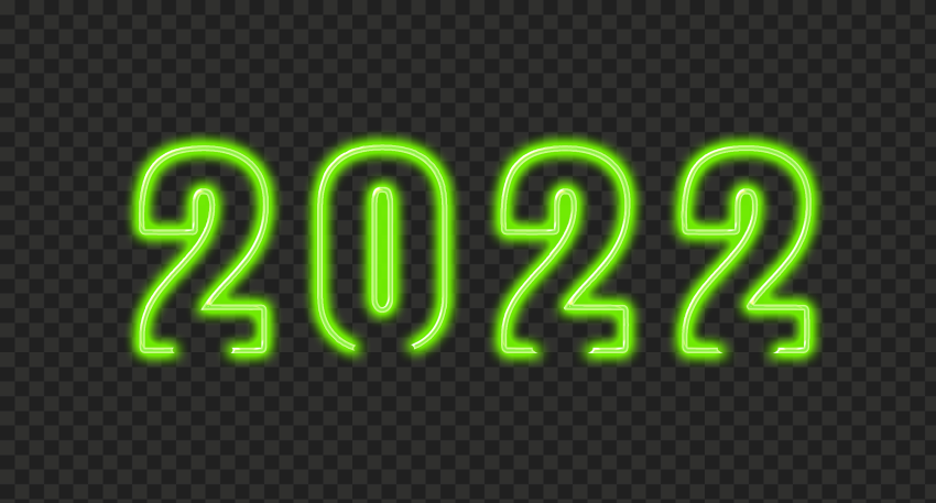 Download HD Creative Green Neon 2022 Text PNG