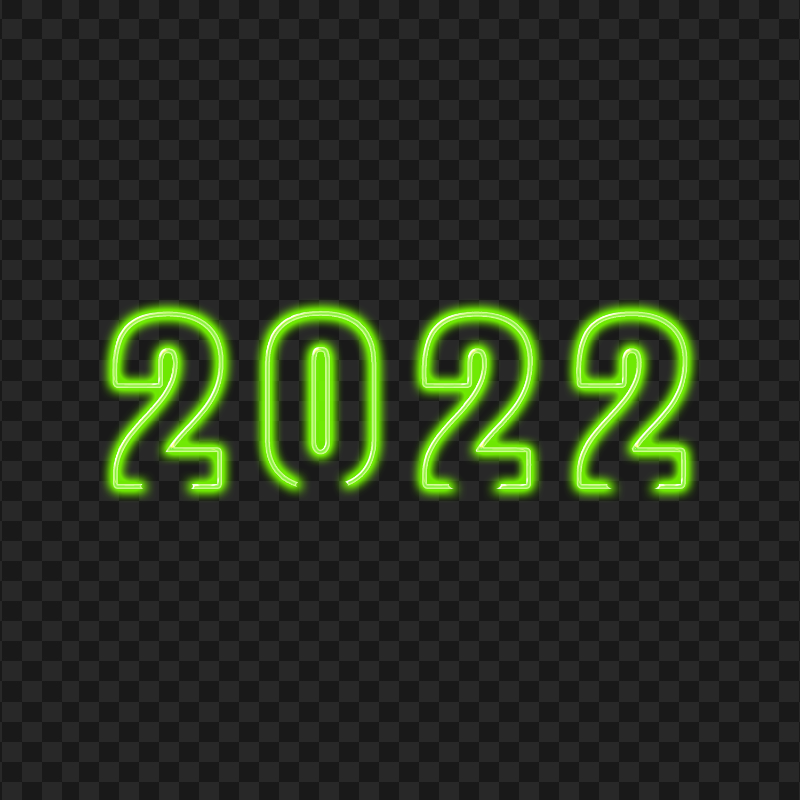 Download HD Creative Green Neon 2022 Text PNG