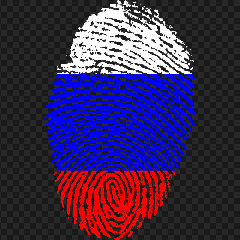 Download HD Fingerprint With Flag Of Russia PNG