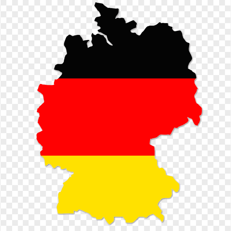 Download HD Germany Flag On Map PNG