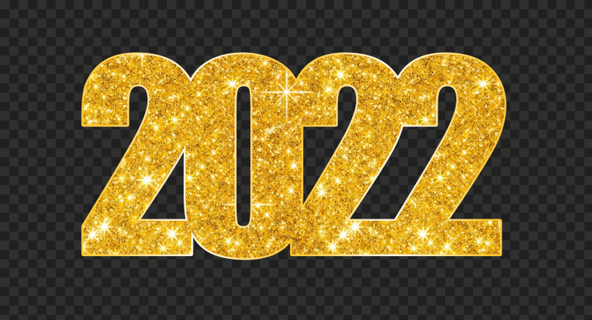 Download HD Gold Glitter 2022 Number Text PNG