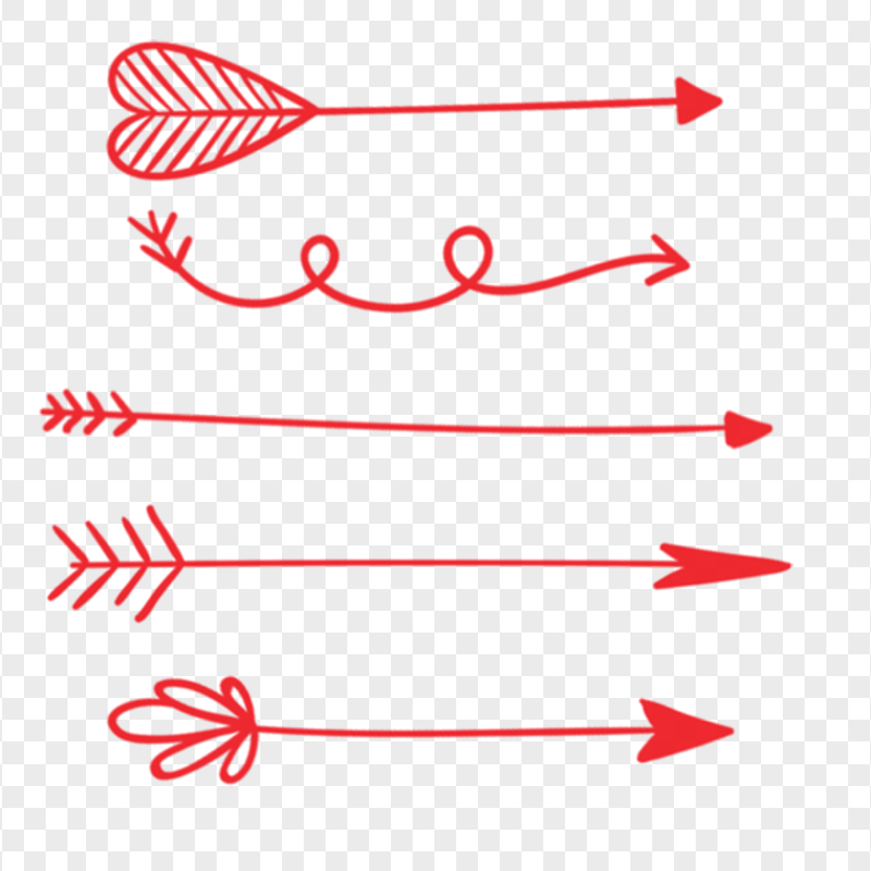 Download HD Group Of Red Love Arrows PNG