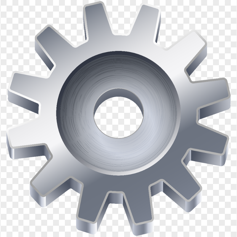Download HD Metal Gray Cog Gear PNG