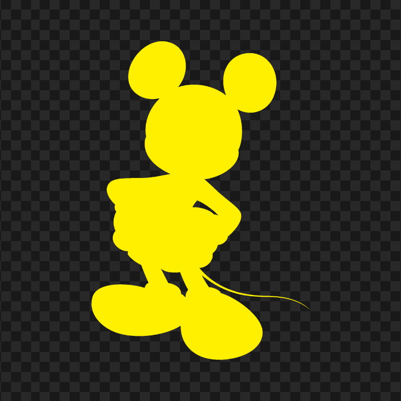 Download HD Mickey Mouse Yellow Silhouette PNG