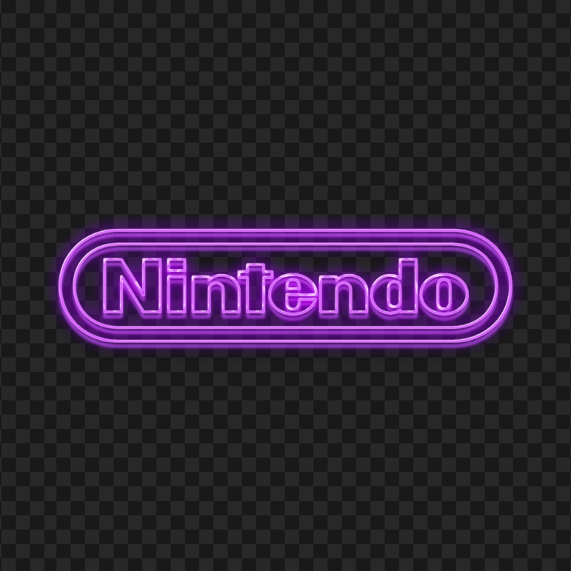 Download HD Nintendo Purple Neon Logo PNG