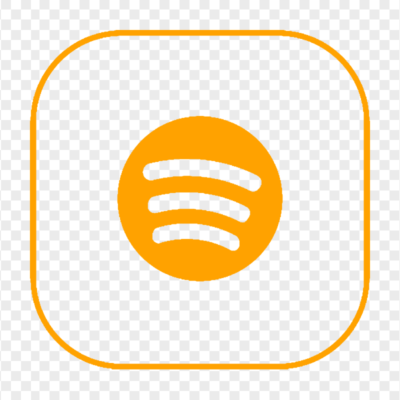 Download HD Outline Spotify Square App Icon PNG