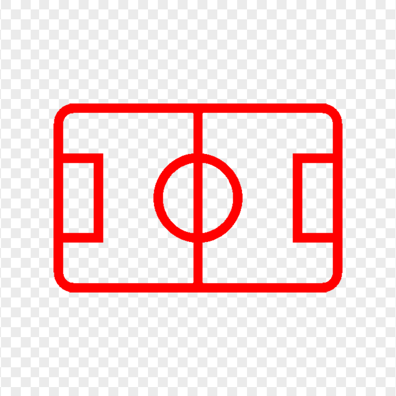 Download HD Red Pitch Stadium Outline Icon PNG